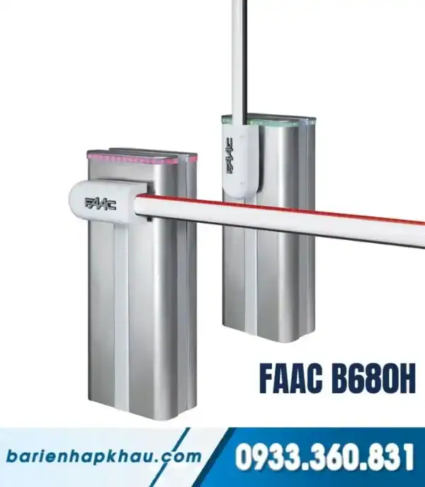 Thanh chắn barie tự động FAAC B680H, hệ thống thủy lực 24V.