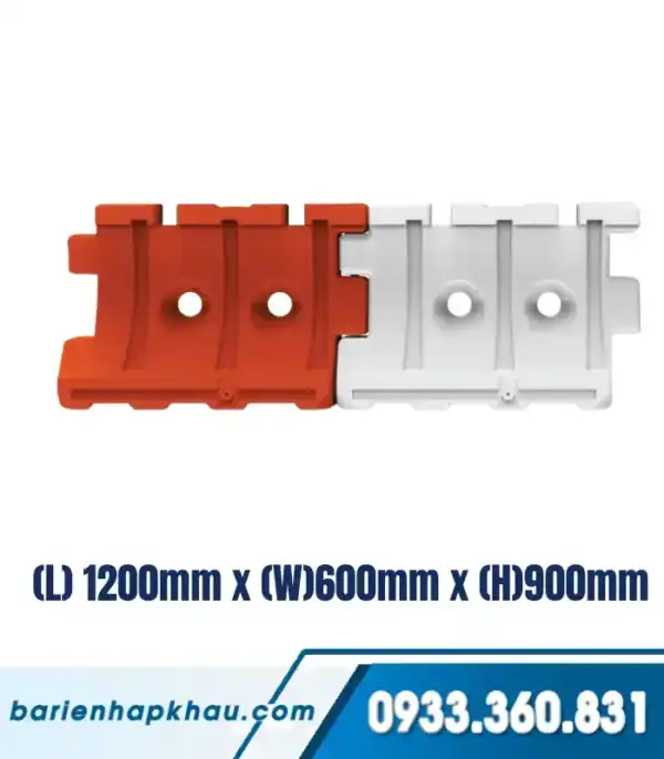 Dải phân làn đổ nước HIQ, kích thước 1200x600x900mm, dùng trong hệ thống thoát nước công nghiệp.